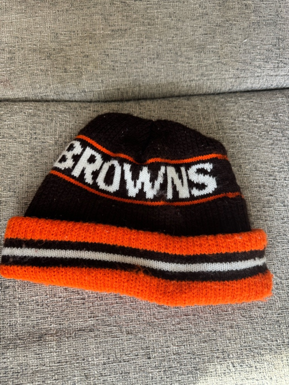 Cleveland Browns Vintage Knit Beanie Hat - Picture 2 of 2
